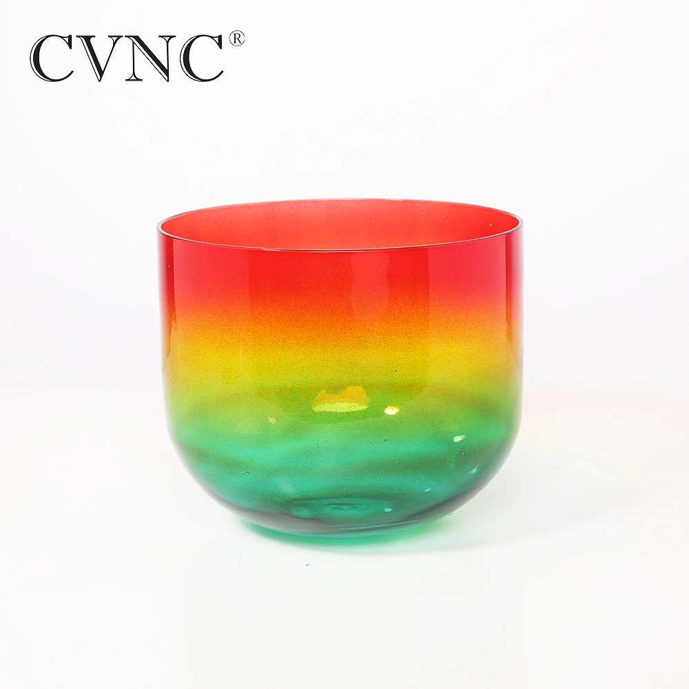 CVNC 7 &quotпрозрачный радужный Note C корень Чакра кварцевый кристалл поющая чаша|8