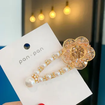 

Floral Pearl Design Hair Pin Children Hairpin Girls Cute Hair Clips for Princess Temperament Hair Accessories