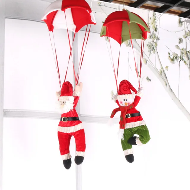 xmas parachute snowman santa claus ornament doll christmas tree hanging decoration xmas wall roof decor - Snowman Santa xmas parachute snowman santa claus ornament doll christmas tree hanging decoration xmas wall roof decor - Snowman Santa
