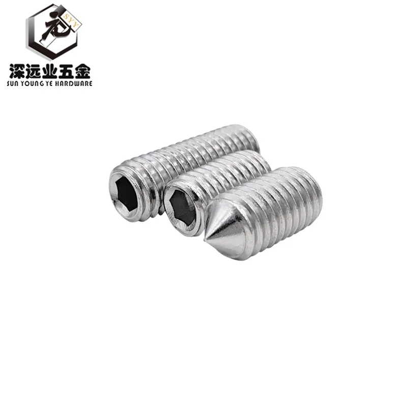 DIN914 американская резьба 8 # 32 10 1/4 20 24 28 304 нержавеющая сталь Grub Винты конусная