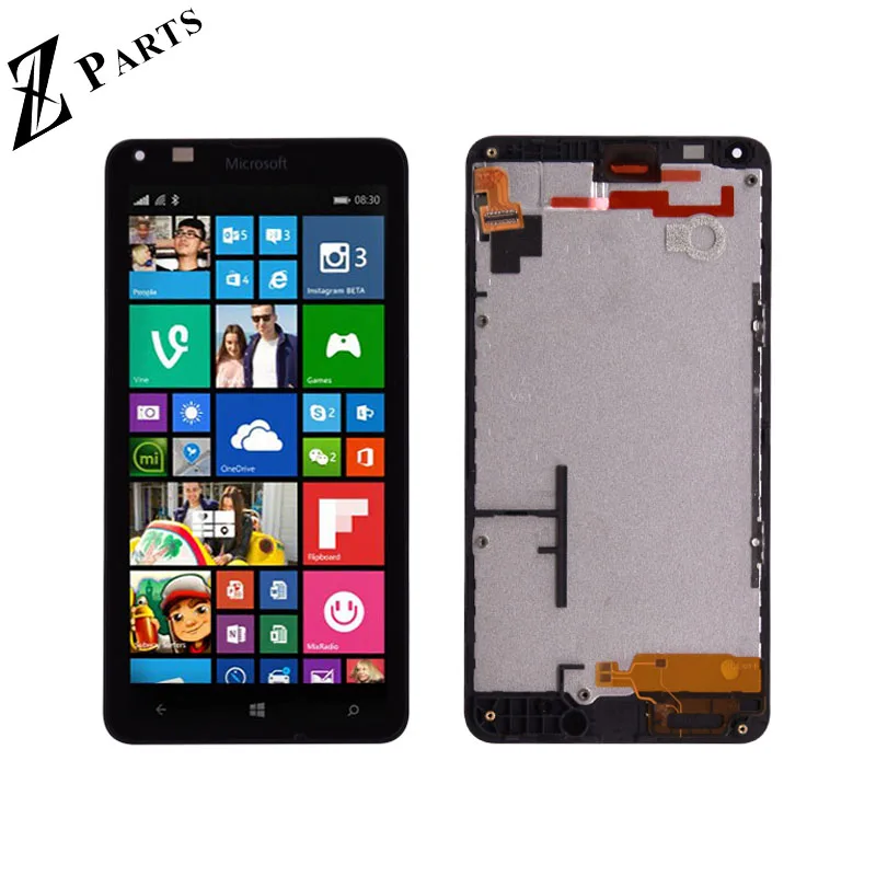 Цена Оригинальный Для microsoft Nokia Lumia 640 ЖК дисплей с кодирующий преобразователь сенсорного экрана в сборе с рамкой Бесплатная доставка
