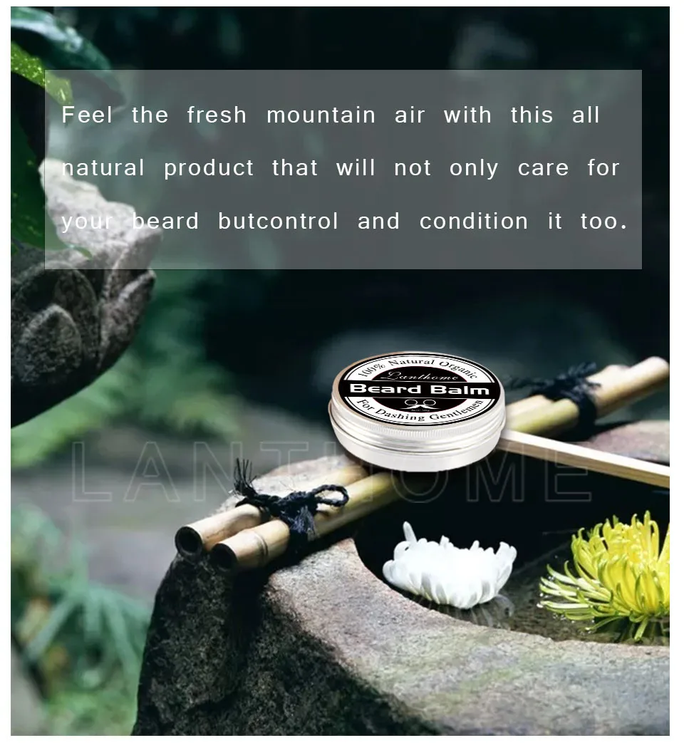 Condicionador de Barba Pçs para Atacado Envio Fazer Logotipo Lanthome Natural Barba Cera Bálsamo Orgânica Modelagem Hidratante Oem Dhl 100 7 High Quality Beleza e saúde