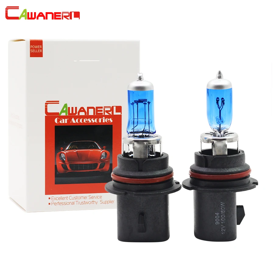 

Cawanerl 2 X 100W / 80W 9007 HB5 Halogen Bulb Lamp 4300K Warm White 12V Car Light Source Headlight Head Light