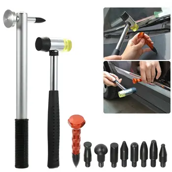

Car Repair Tool Paintless Dent Repair Tool Dent Removal Repair Hammer Tap Down Pen 9Pcs Head For Toyota Peugeot
