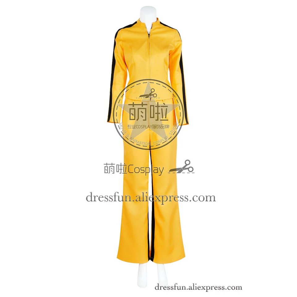 

Kill Bill Cosplay The Bride Beatrix Michelle Kiddo Costume New Yellow Uniform Outfits Suit Halloween Fashion Party Fast Shipping