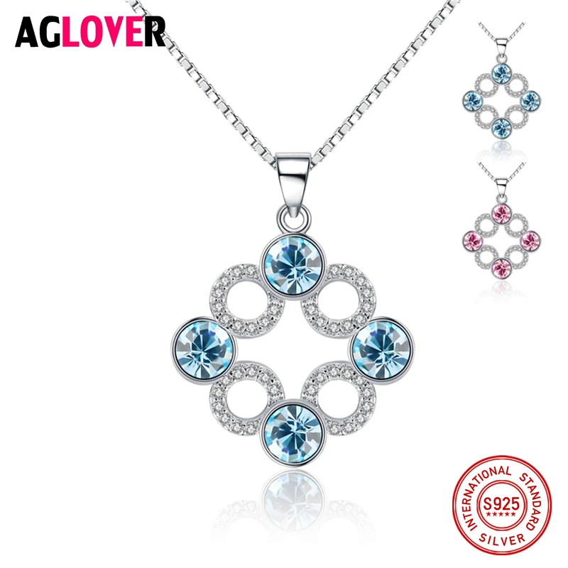 

925 Sterling Silver 5.0ct Diamond Pendant Necklace For Women Simple Small Round Stone Necklaces Fine Jewelry Lover's Gift