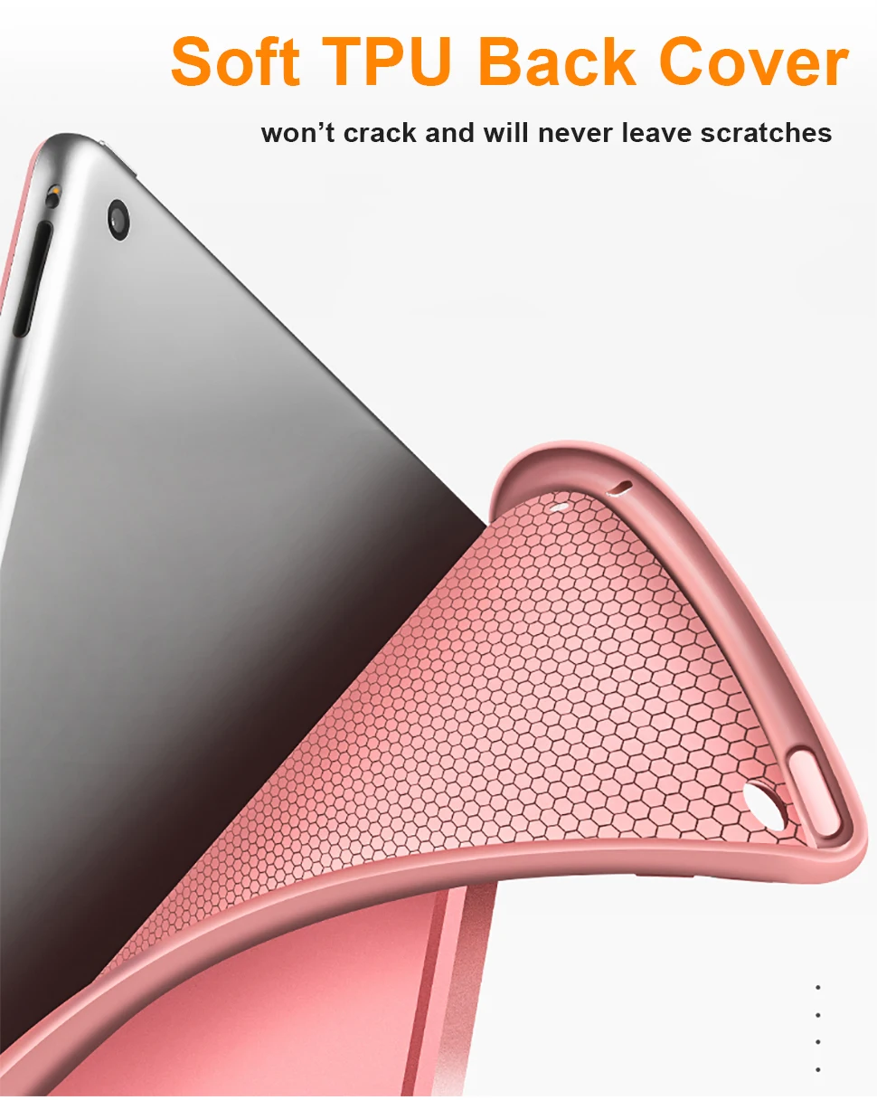 Чехол для Apple, iPad,, 9,7 дюймов, 5-го, 6-го поколения, тонкий кожаный силиконовый Умный Магнитный чехол для iPad 9,7