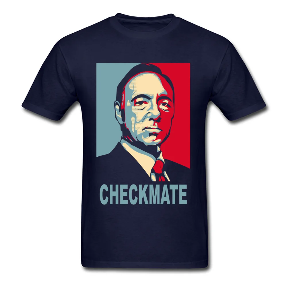 House of Checkmate Men Brand New Simple Style Tops Tees Crew Neck Father Day Pure Cotton T-shirts Group Short Sleeve T-Shirt House of Checkmate navy