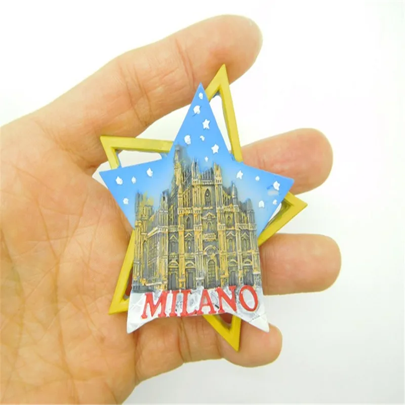 

Creative Italy Milan Cathedral Pattern Refrigerator Sticker Landscape Fridge Magnets Home Decor Gifts Wholesales Drop Shipping