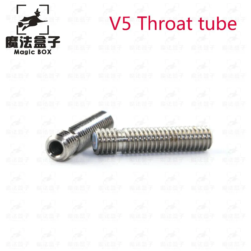 Детали 3D-принтера V5 HeatBreak Hotend Горловина для 1,75/3,0 мм нити цельнометаллические/с PTFE нержавеющая сталь Подающая трубка