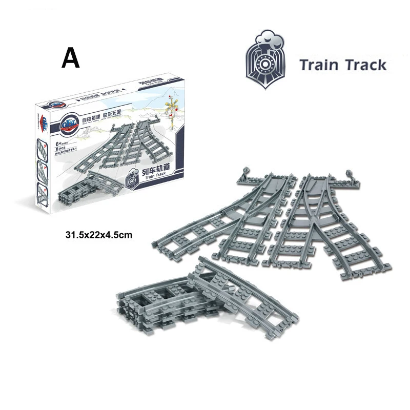 Legoing City Trains Technic гибкие рельсы прямые изогнутые строительные блоки Набор для