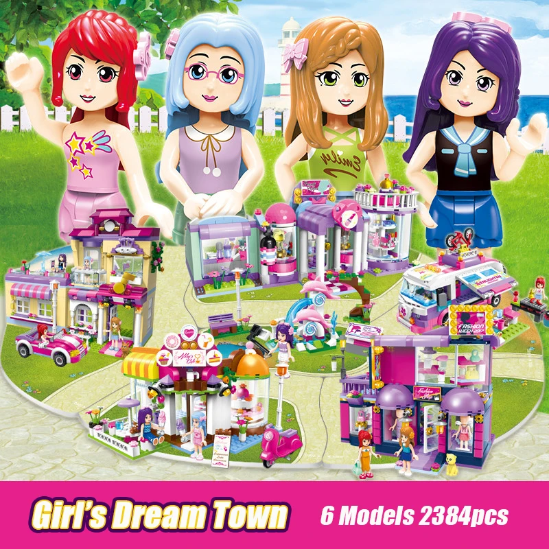 2611 628pcs Girl's Dream Town Constructor Model Kit Blocks Compatible LEGO Bricks Toys for Boys Girls Children Modeling 2611 628pcs Girl's Dream Town Constructor Model Kit Blocks Compatible LEGO Bricks Toys for Boys Girls Children Modeling