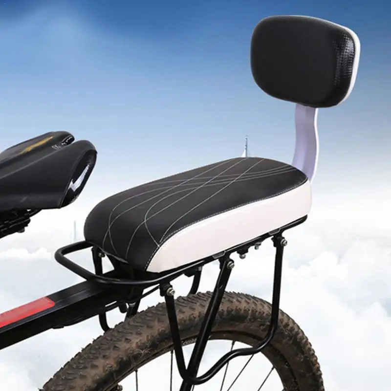 

Bicycle Back Seat Cycling Bike Bicycle MTB PU Leather Soft Cushion Rear Rack Seat Children Seat With Back Rest Bisiklet