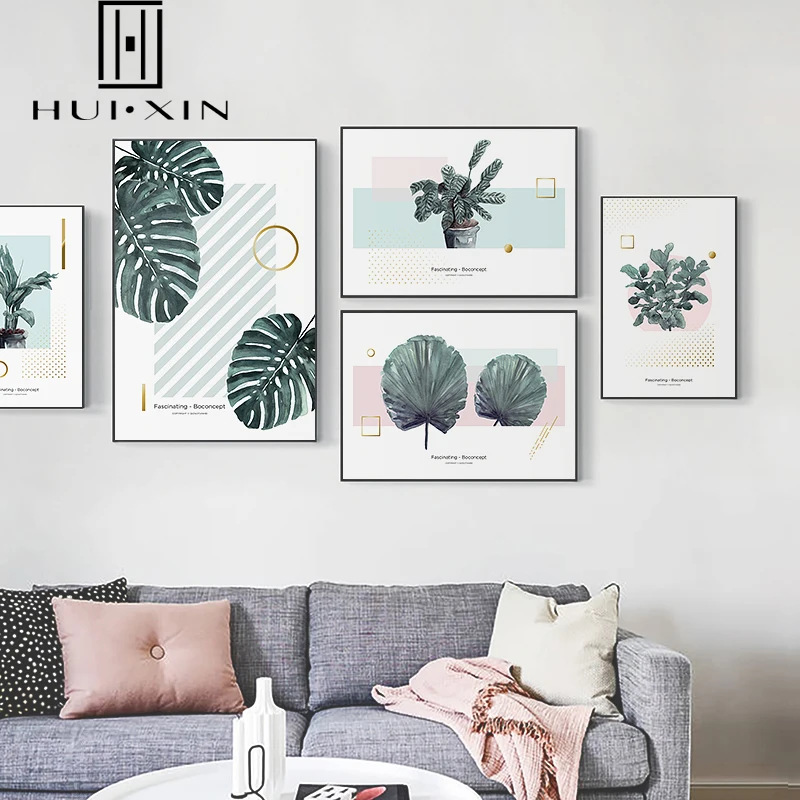 

Nordic Tropical Plant Leaves Kinds of Leaves Full of Vitality Artistic Wall Paintings Art Canvas Posters for Home Decorations