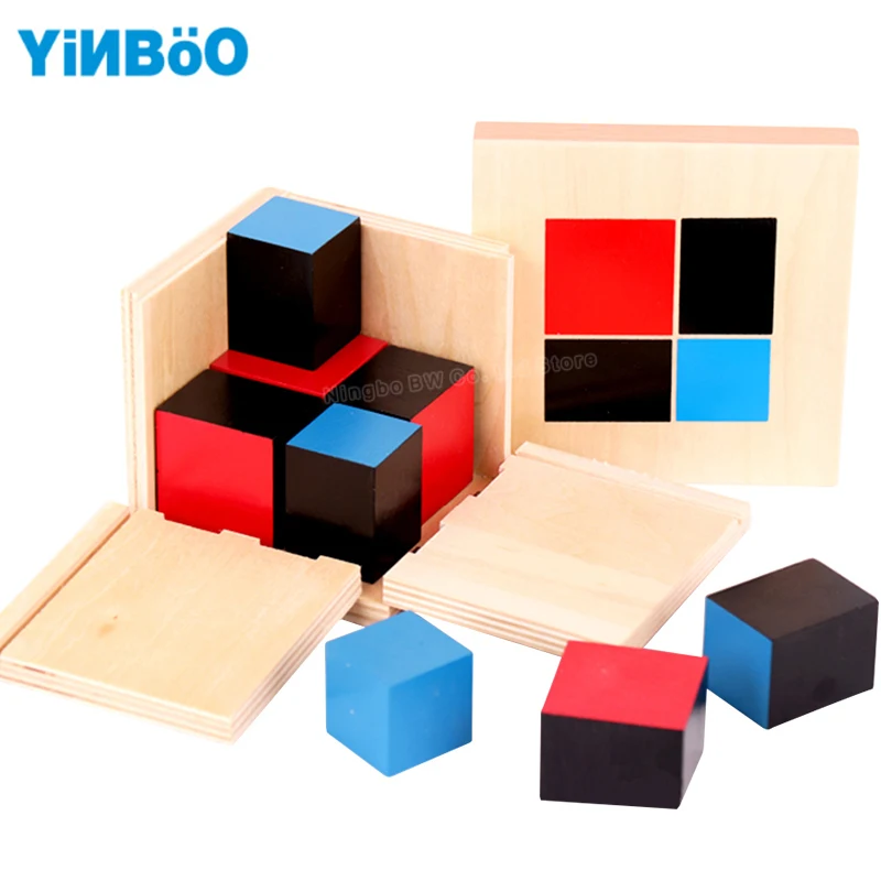 Baby font b Toy b font Montessori Algebraic Binomial Cube Early Childhood Education Preschool Training Math
