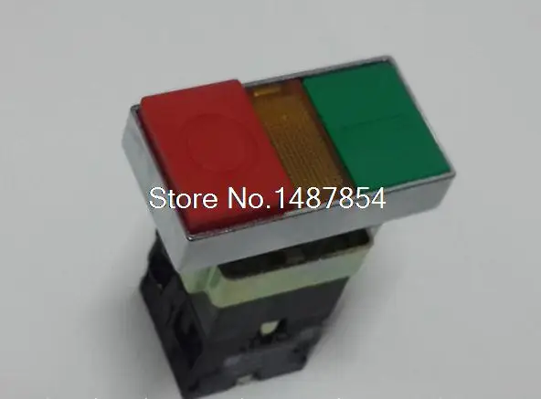 3 шт./лот XB2 BW8465 xb2 bw8465 AC220V Двойные квадратные кнопочный выключатель с подсветкой