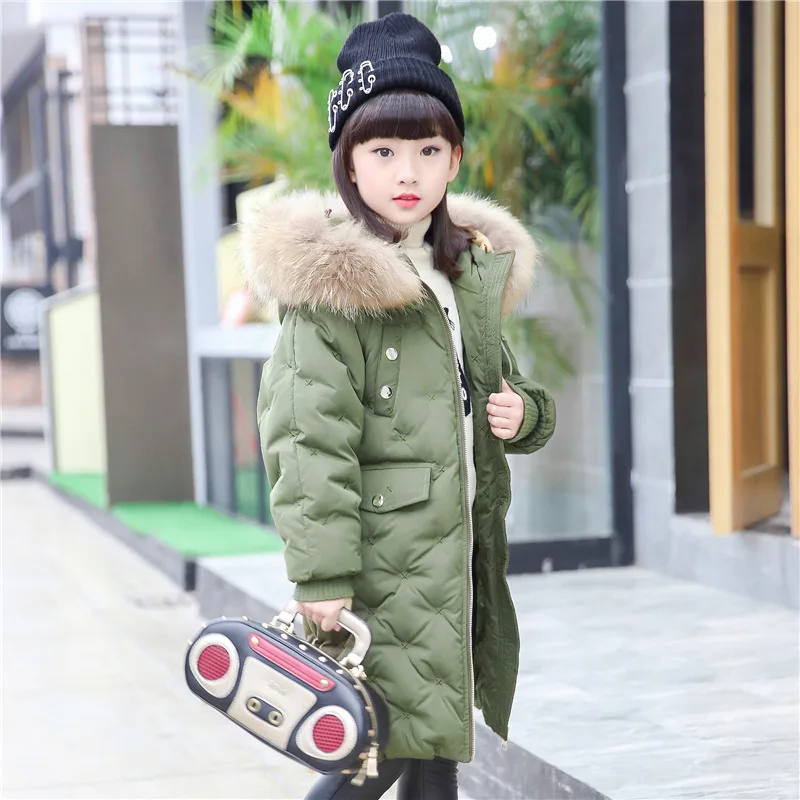 OLEKID -30 Degree Russia Winter Down Jacket For Girls Hooded Long Thicken Warm Boys Outerwear Coat 2-14 Years Kids Down Parka OLEKID -30 Degree Russia Winter Down Jacket For Girls Hooded Long Thicken Warm Boys Outerwear Coat 2-14 Years Kids Down Parka