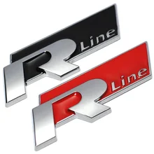 New Metal 3D Car Auto Rline Sticker Emblem R Line Badge for Volkswagen font b VW