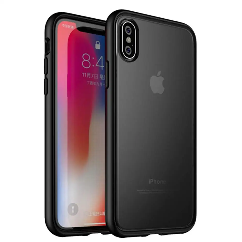 

KAPAVER® Stark Back Cover Case for iPhone X/XS Rubberized PC TPU Protective Case for Apple iPhone X/Xs (Frost Transparent Black)