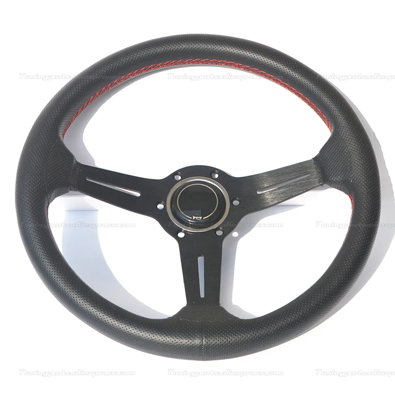 Маленький Автомобильный руль ND 350 мм/14 дюймов с красным стежком|car steering wheel|drift