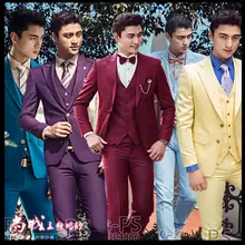 Горячая новинка, одежда для студийной фотосъемки, корейский Тонкий костюм для певицы для сцены, костюмы для хоста, костюм, жилет, свадебное платье жениха