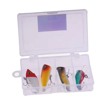 

Free Shipping Promotion! 4pcs/set Artificial Hard plastic VIB Popper Crank Pesca Fishing lure Combo China Set WIth Free Box