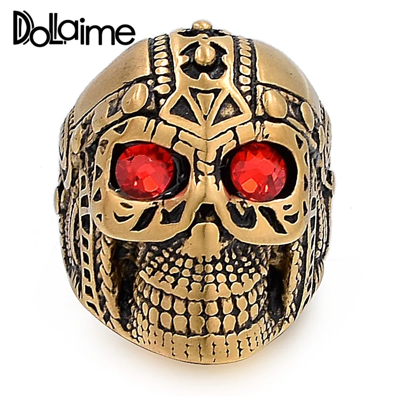 Кольцо с красным глазом Dolaime R786S7 из нержавеющей стали в стиле панк для вечеринок