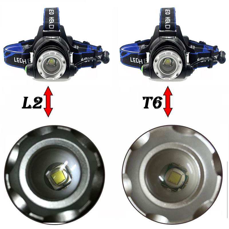 Litwod z20568D светодиодный XML L2 светодиодный фары зум налобный фонарь настраиваемый налобный фонарь 18650 батарея передние фары