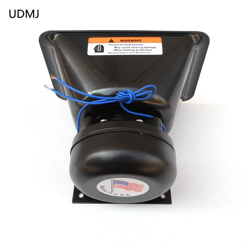 

UDMJ Car Styling 200W Police Siren Electronic Car Alarm Siren Loudspeaker Horn Metal Speaker High Power Horn Megaphone