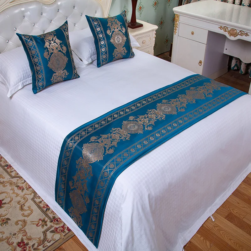 Clical High Quality Home Decor Blue Table Runner European Home Decor Blue Table Runner European