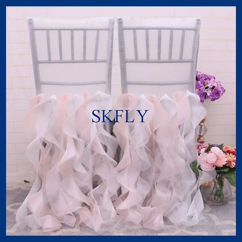 CH023B красивый популярный SKFLY стандарт chiavari гофрированный белый кудрявый Ивовый