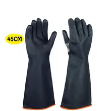 Латексные перчатки 45 см Расширенный Водонепроницаемый очистки сад утолщаются черные перчатки протектор Защитная Рыбалка безопасности перчатки
