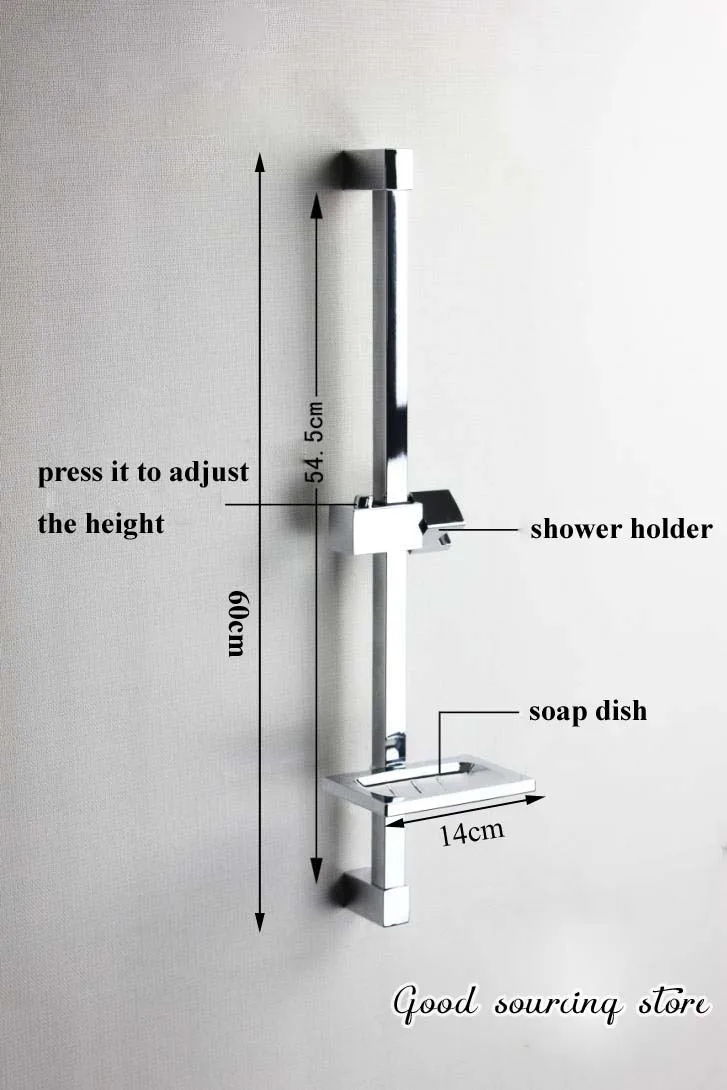 60 см квадратная душевая раздвижная штанга, душевой набор