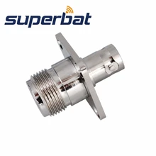 Superbat N женский байонетное гнездо 4 отверстия монтажа фланец RF коаксиальный разъем с адаптером