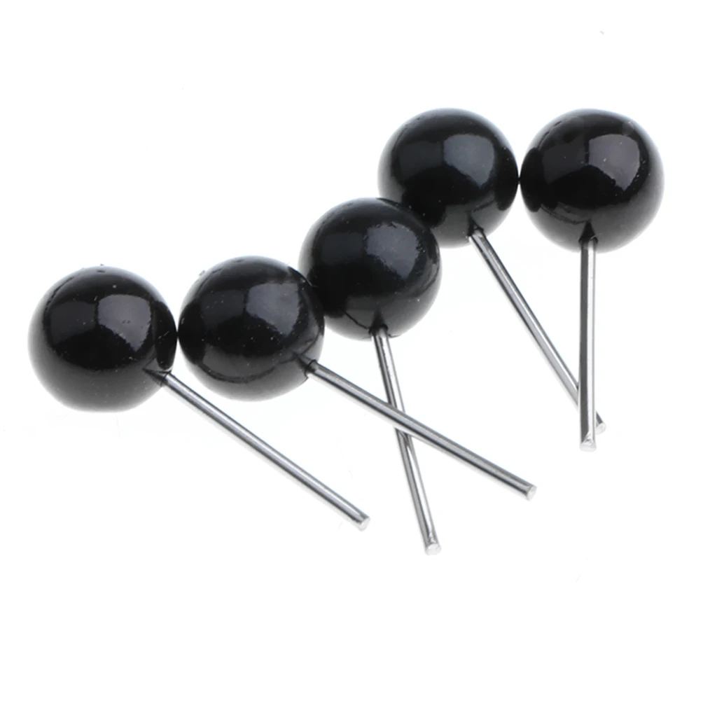 100 Pieces Black Plastic Eyes Kits for Needle Felting Bear Dolls Dog Plush Animal Accessories DIY Craft Toy 6mm