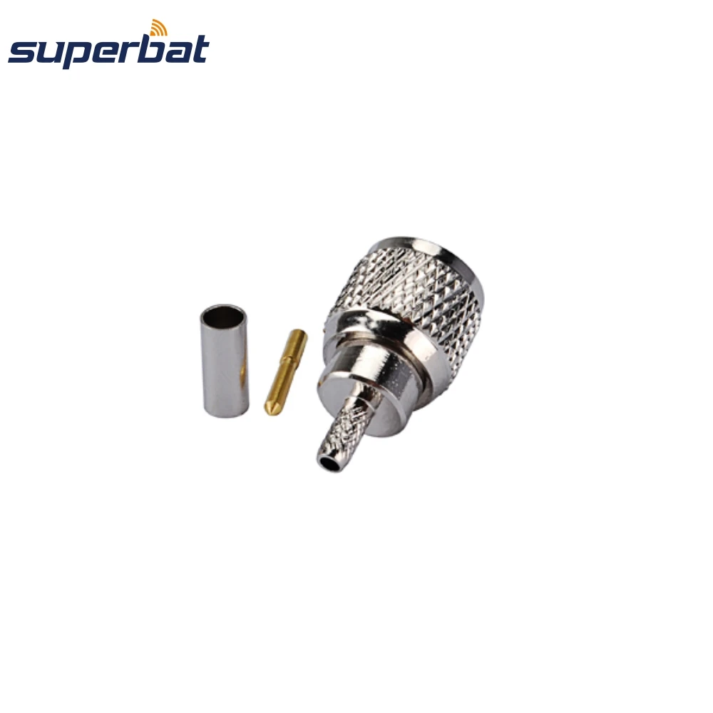Superbat 10 шт. мини UHF обжимной Штекер РЧ Разъем для коаксиального кабеля RG58 RG400 RG142