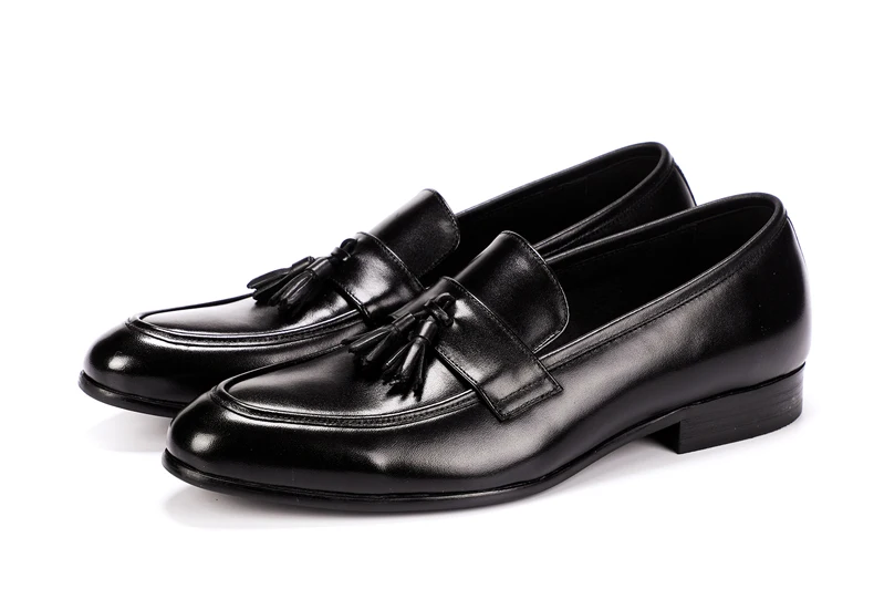 Men's Leather Casual Shoes Oxfords Wedding Shoe Moccasins Men Driving Shoes' Slip-On Genuine Leather Shoes Men Big Size Loafers (8)