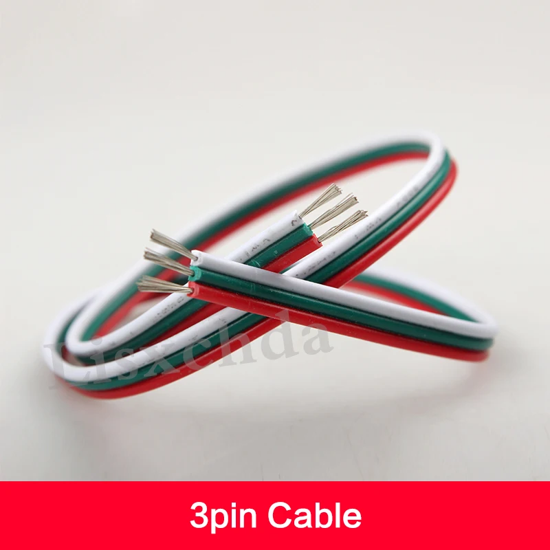 1pin 2pin 3pin 4pin 5pin красный черный кабель, луженая медь 22AWG, ПВХ изолированный провод, электронный кабель, светодиодный кабель