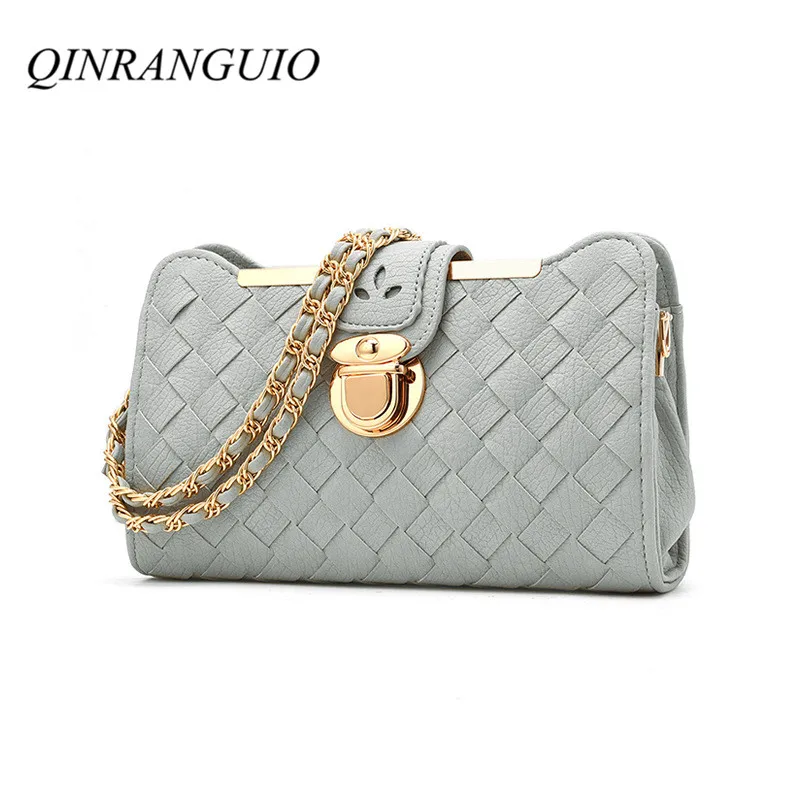 

QINRANGUIO Weave Women Leather Handbags Fashion Shoulder Bag Ladies Hand Bags Crossbody Bags For Women Bag High Quality Bolsas