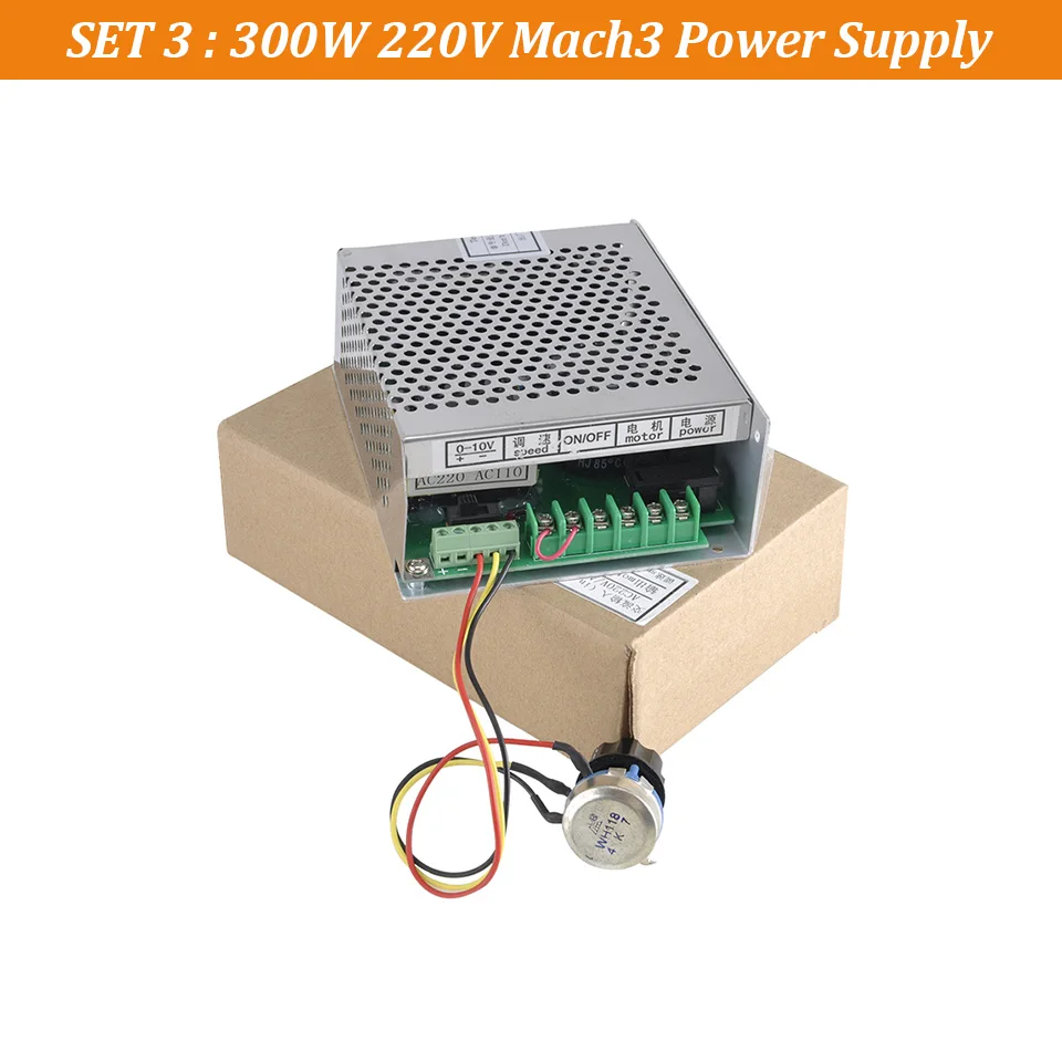 Daedalus 300W Spindle Motor Power Supply 22V 110V Mach3 Power Adjust Governor With Speed Controll for 300W Spindle CNC Tool - Цвет: 300W 220V Mach3