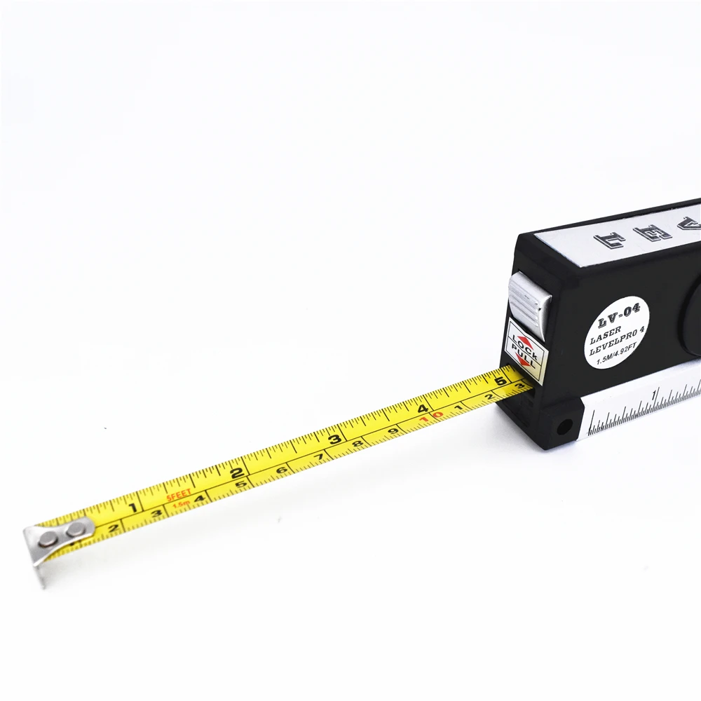 4 in 1 Laser Level Aligner Vertical Horizontal Lasers Accurate Marking Line Construction Tool Locking Measuring Tape Ruler laser level