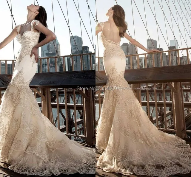 Tiered Champagne Bridesmaid Dresses