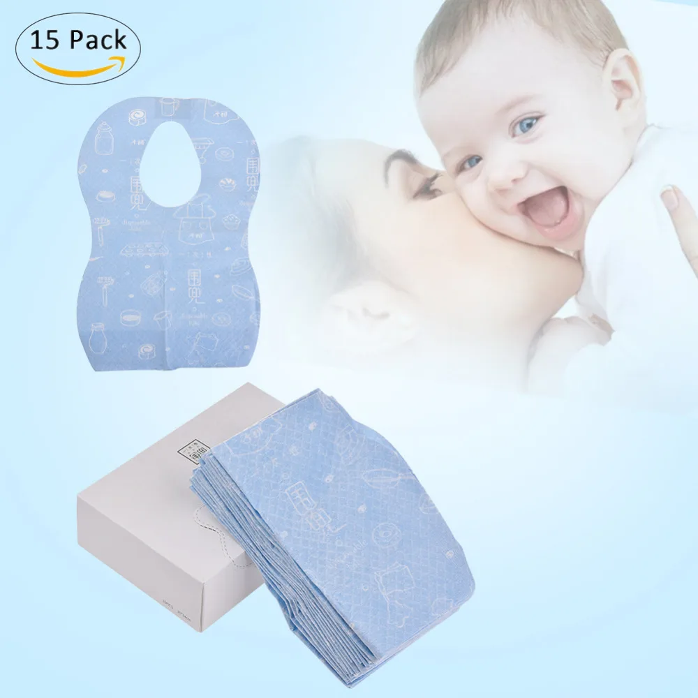 Buy 15Pcs Baby Disposable Bib Saliva Towel Waterproof