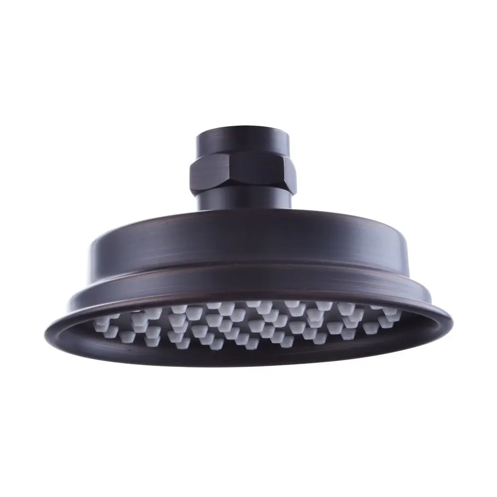 

Oil Rubbed Bronze Stainless Steel 4-Inch Rainfall Shower Head Replacement Part for Bathroom Shower System Overhead Showerhead