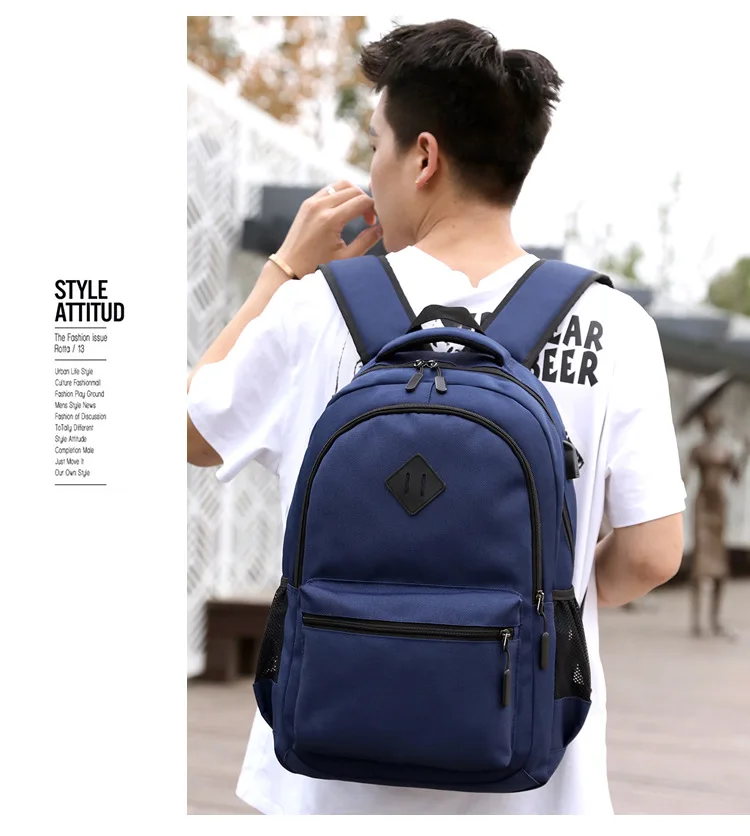 Men USB Charging Laptop Backpack Casual Design Women Waterproof Travel Backpack for Teenager Boy Fashion Girls School Bags