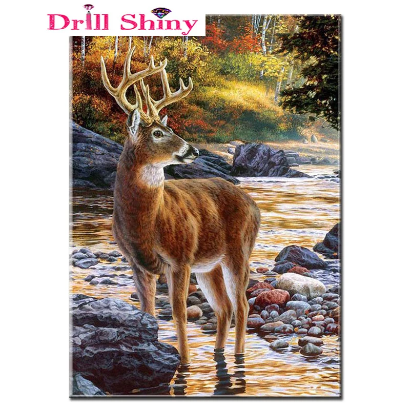 

DIY Diamond Painting animal deer 5D Diamond embroidery Cross Stitch Needlework full resin square diamond mosaic home decor
