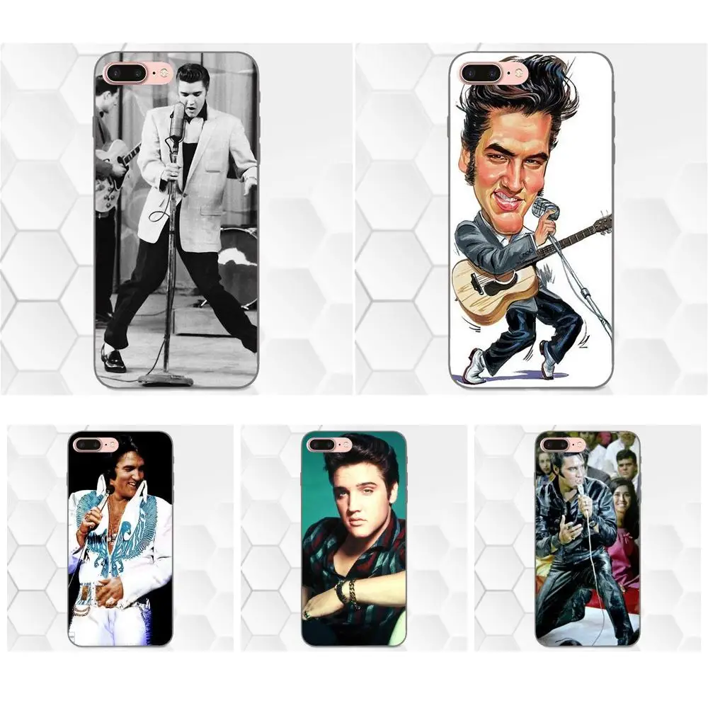 Для Xiaomi Redmi Note 2 3 4 4A 4X5 5A 6 6A Plus Pro S2 Y2 мягкий с рисунком из ТПУ The King Of Rock Roll Elvis Presley |