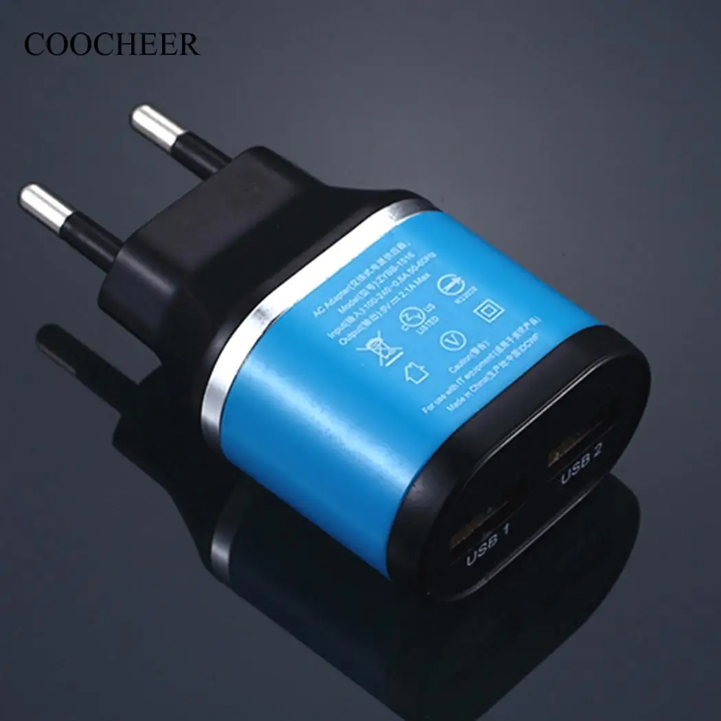 

Compact USB AC Adapter 2-Port Lightweight Efficiency Wall Charger