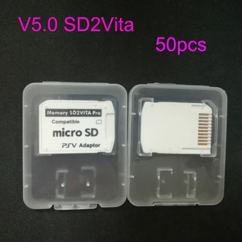 

50PCS Version 5.0 SD2VITA For PS Vita Memory TF Card for PSVita Game Card1000/2000 PSV Adapter 3.60 System SD Micro SD card