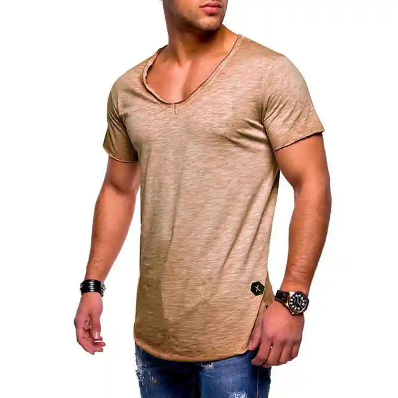 

2019 fashion men's T-shirt V-neck short-sleeved men's T-shirt men's high-quality cotton T-shirt luxury jewelry men's T-shirt